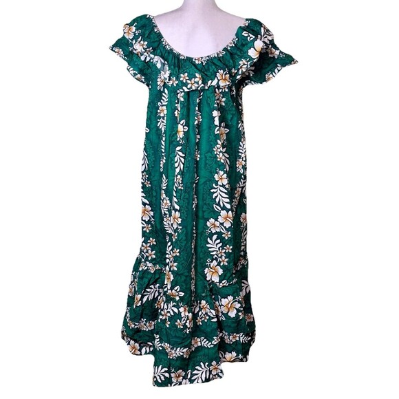 Jade Fashions Tropical Hawaiian Floral Maxi Dress Resort Cruise Vacation Sz 4XL - Picture 3 of 8